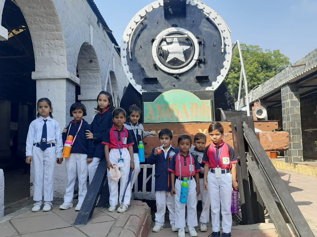 Students outing with Train